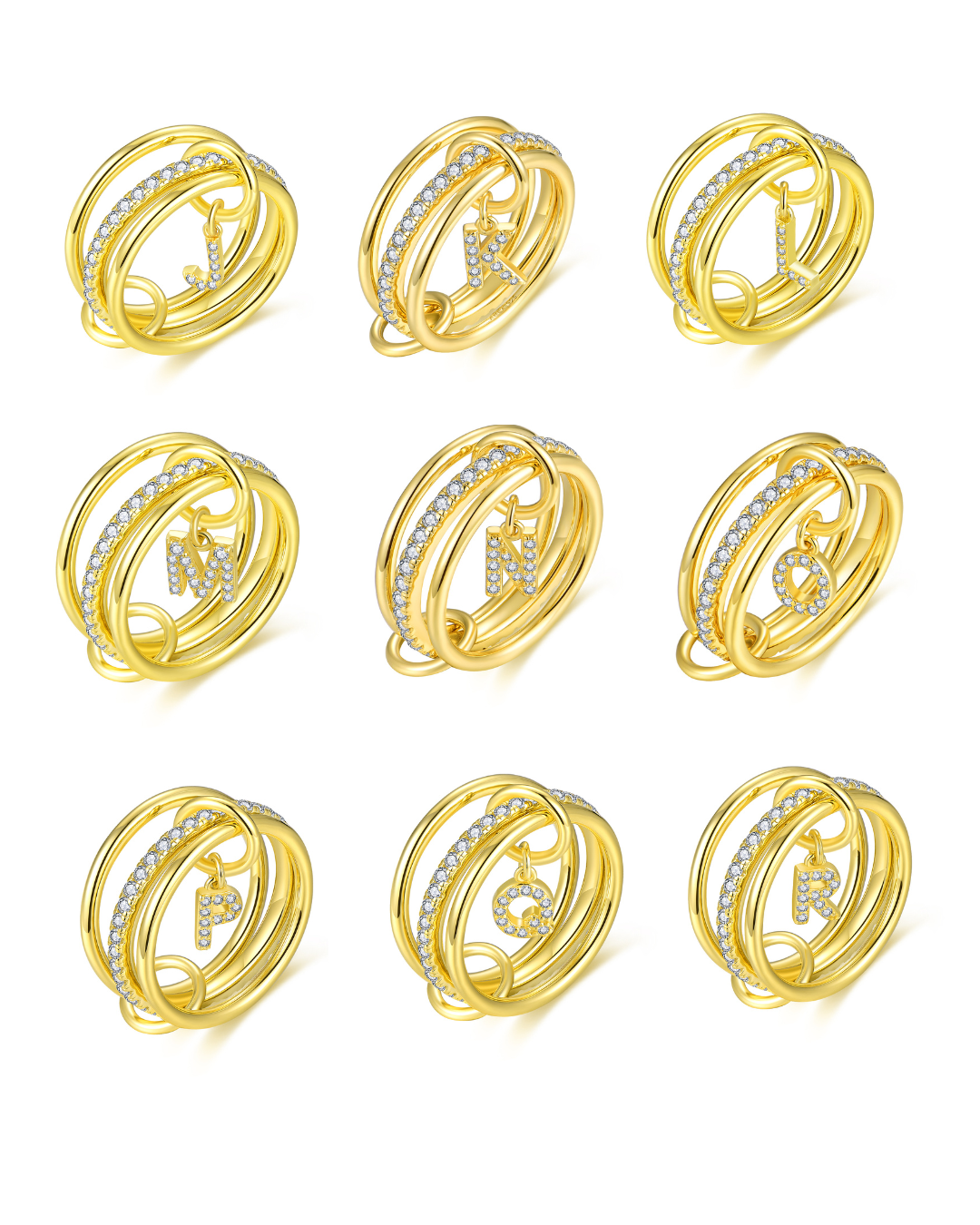 Aurelia Letter Ring - Gold (PRE-ORDER)