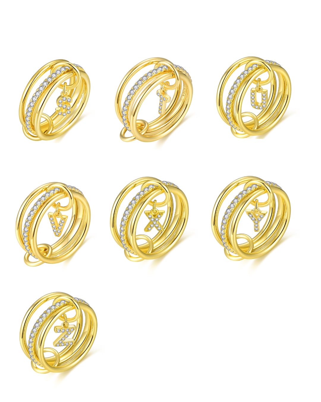 Aurelia Letter Ring - Gold (PRE-ORDER)