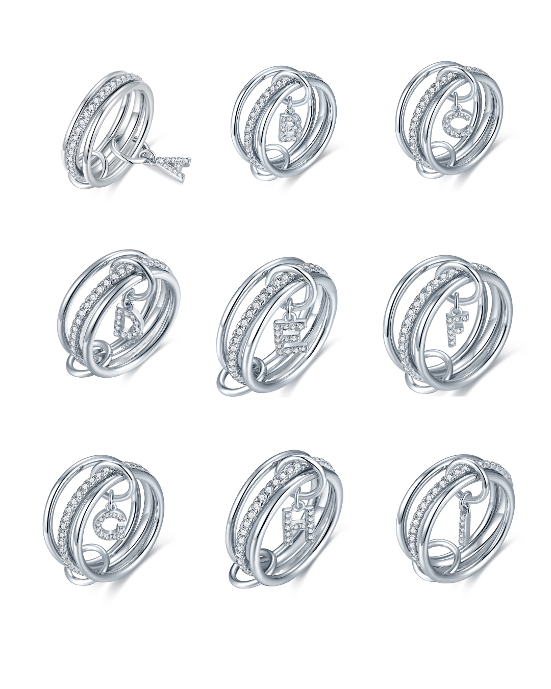 Aurelia Letter Ring - Silver (PRE-ORDER)
