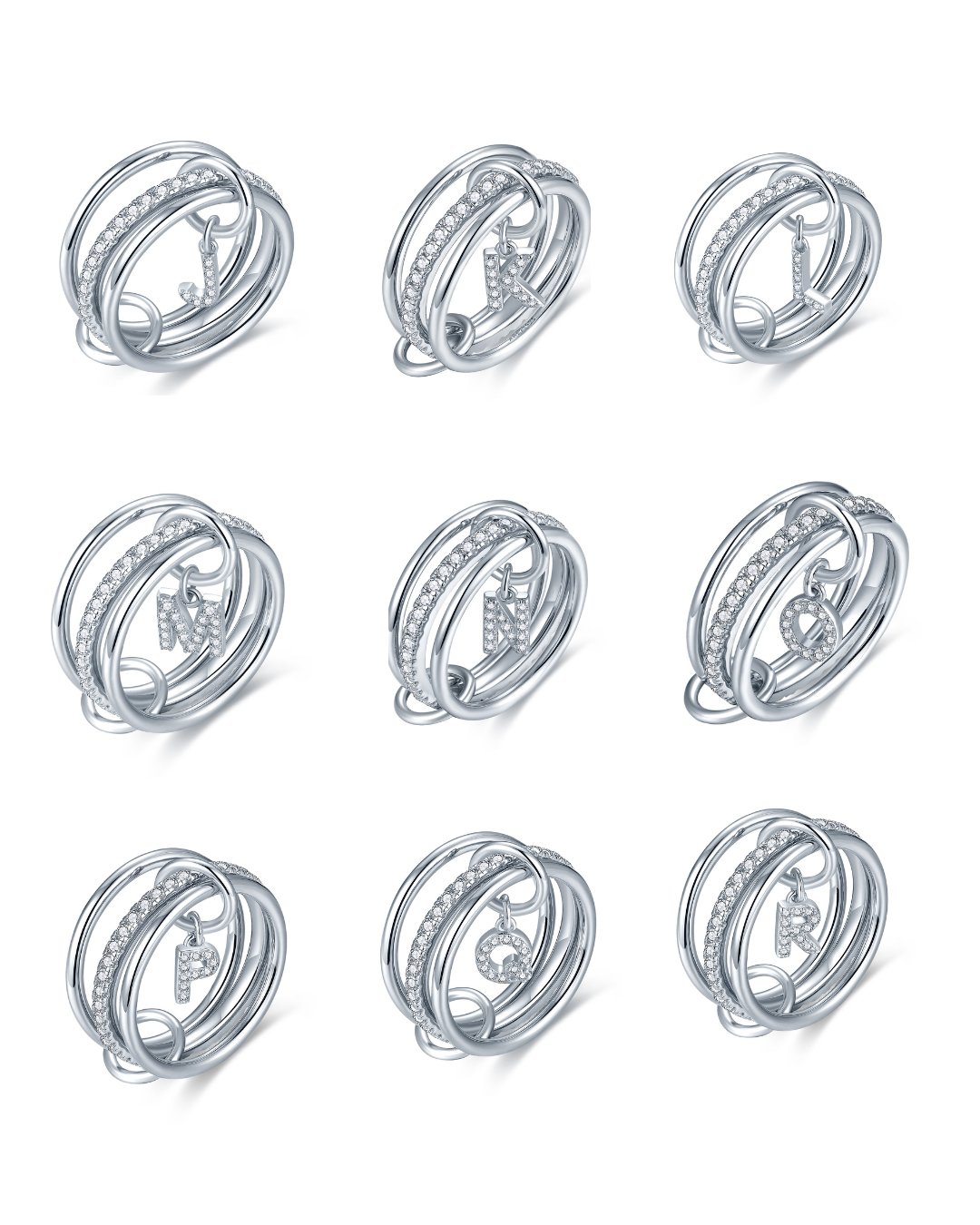 Aurelia Letter Ring - Silver (PRE-ORDER)