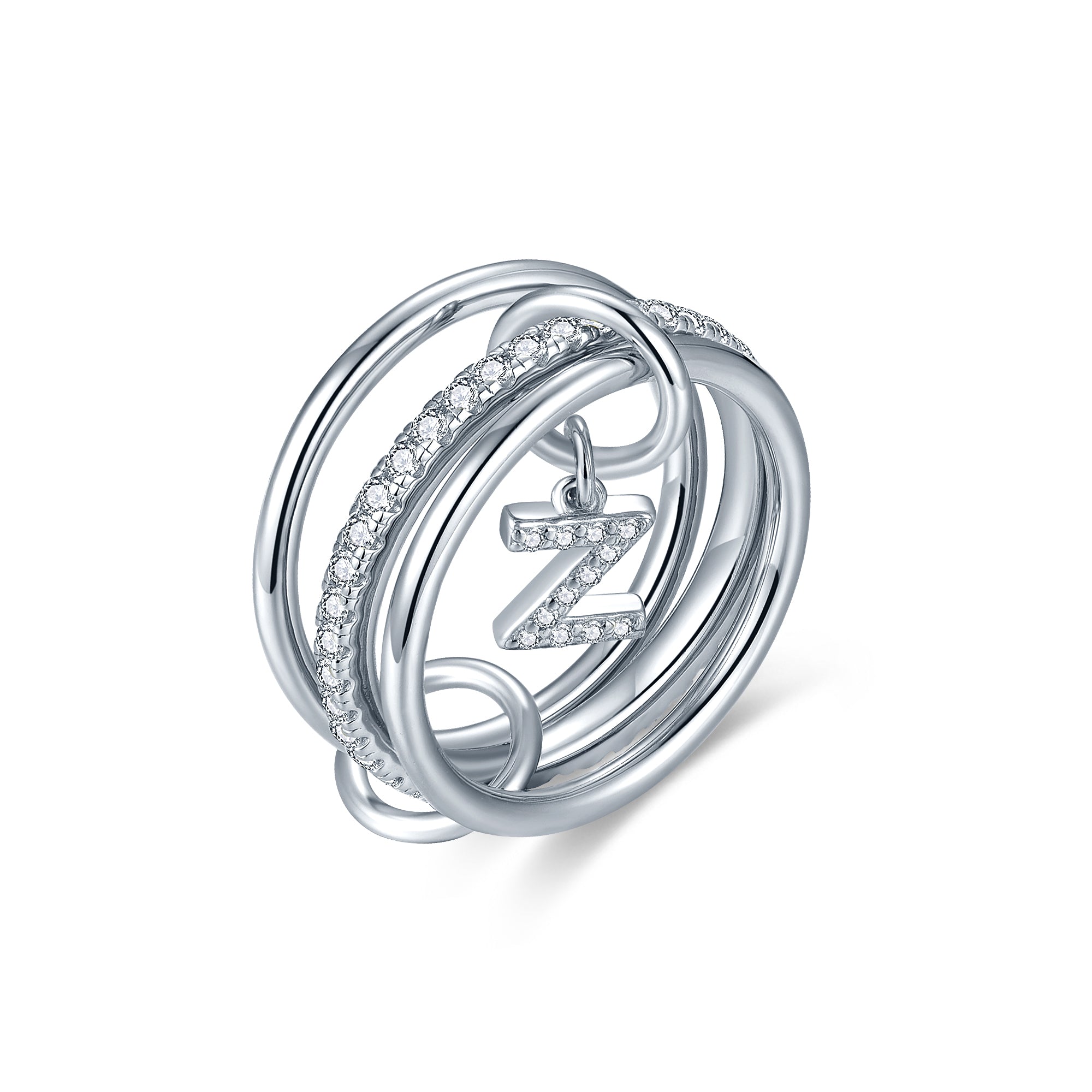 Aurelia Letter Ring - Silver