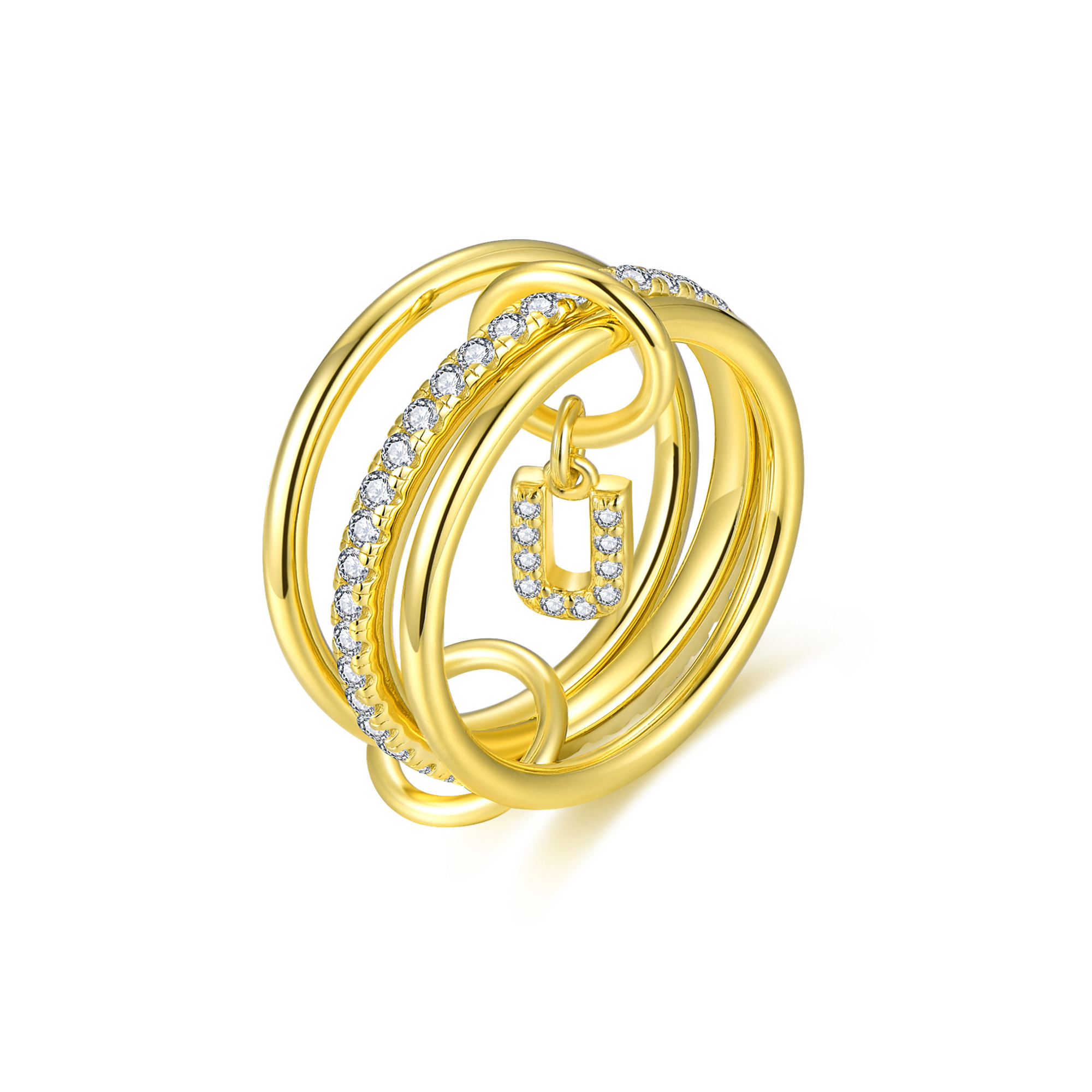 Aurelia Letter Ring - Gold