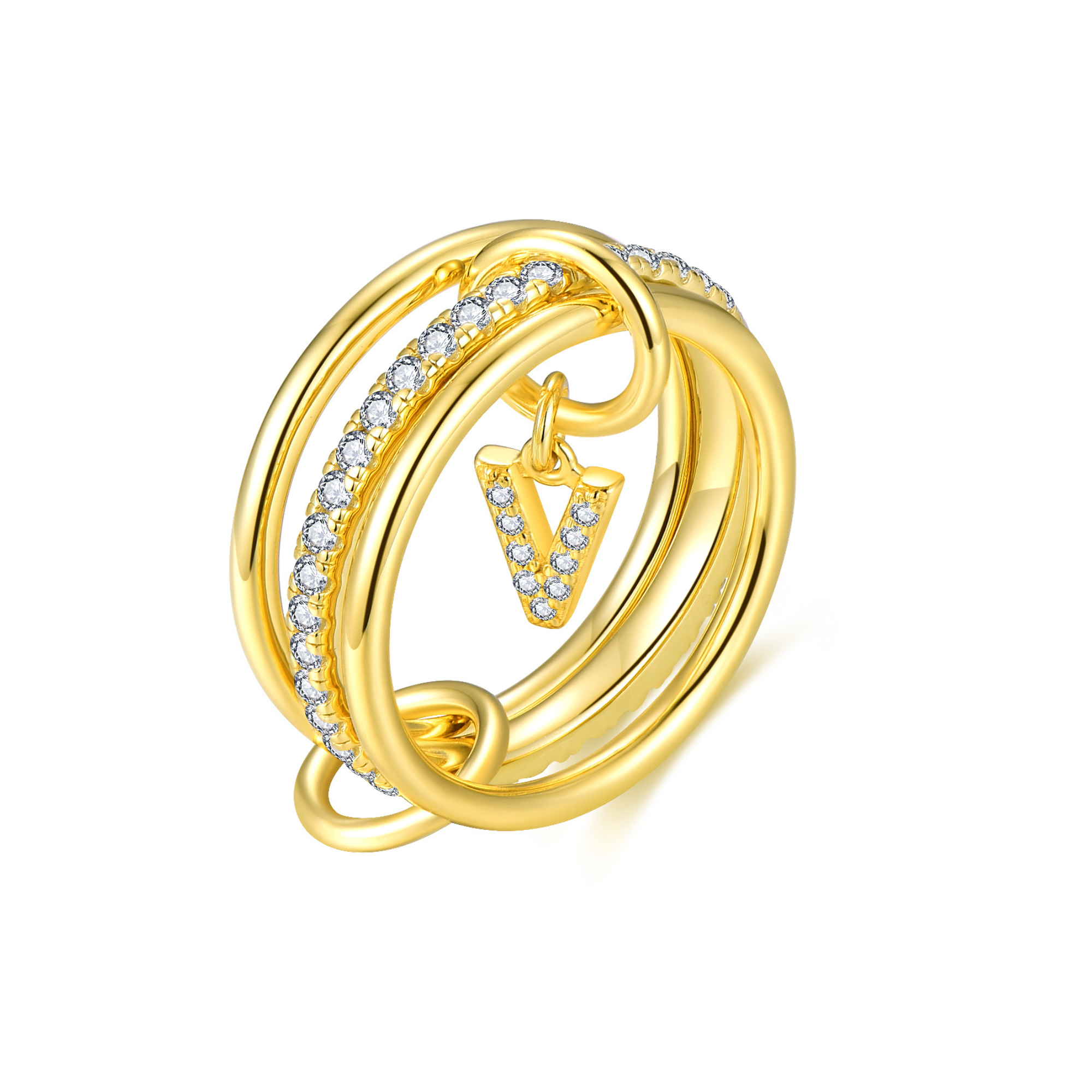 Aurelia Letter Ring - Gold