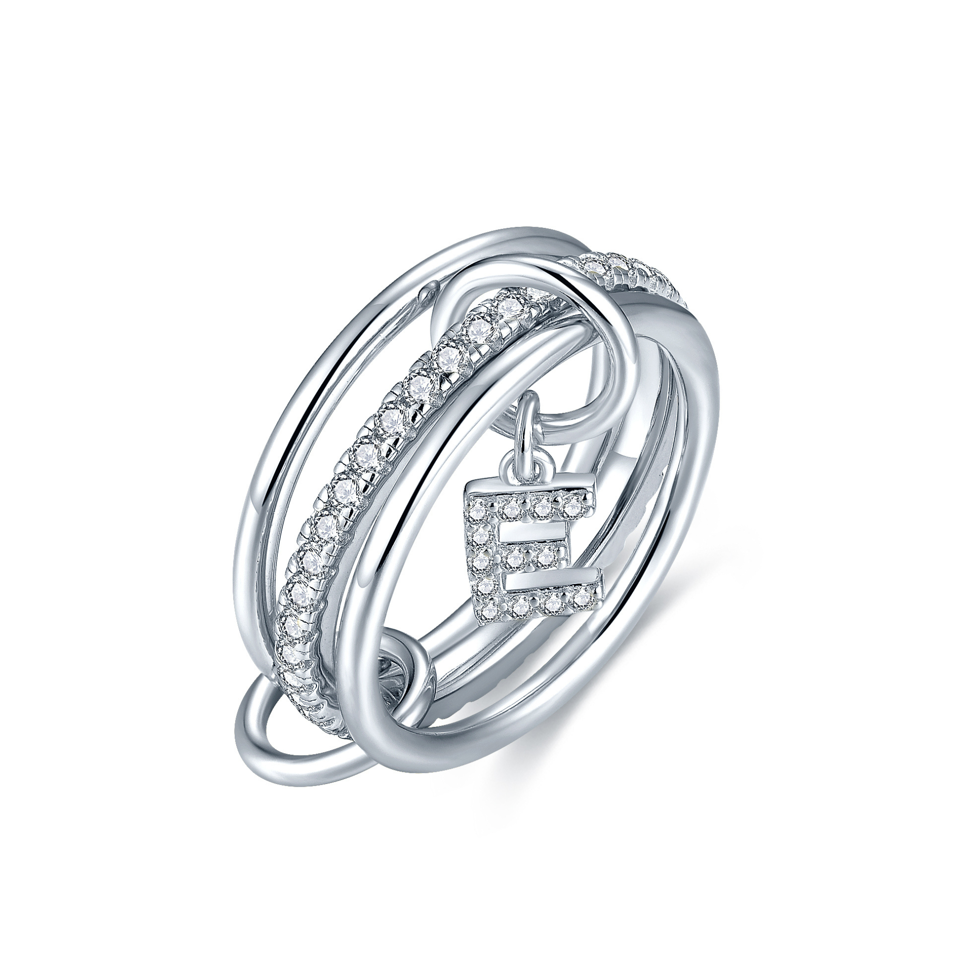 Aurelia Letter Ring - Silver