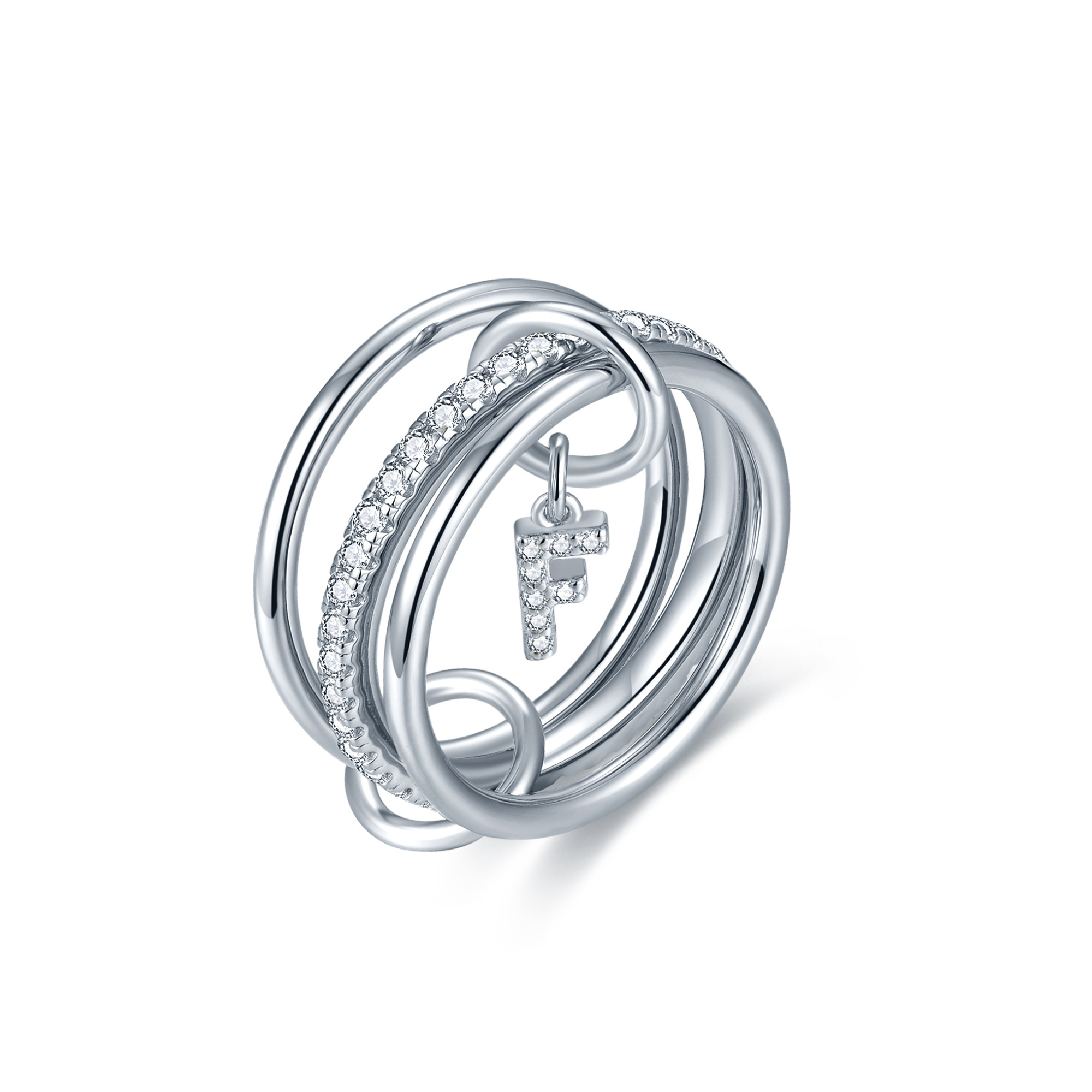 Aurelia Letter Ring - Silver