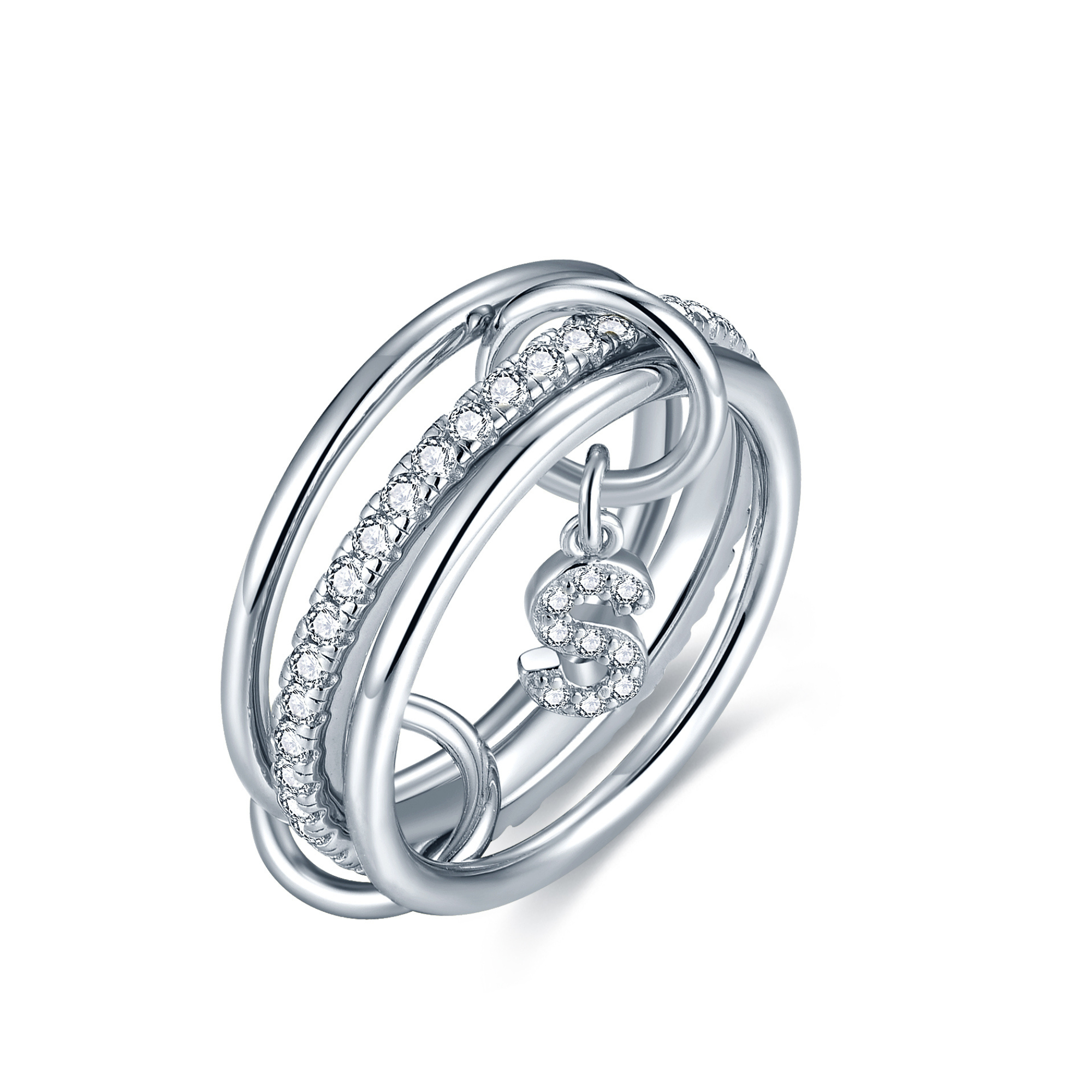 Aurelia Letter Ring - Silver