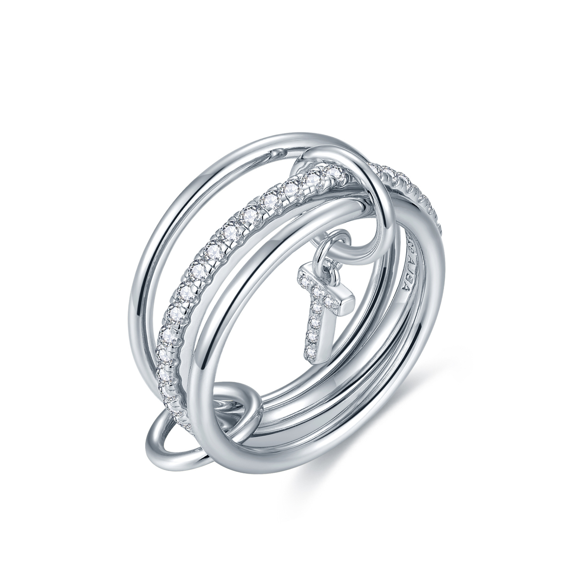 Aurelia Letter Ring - Silver
