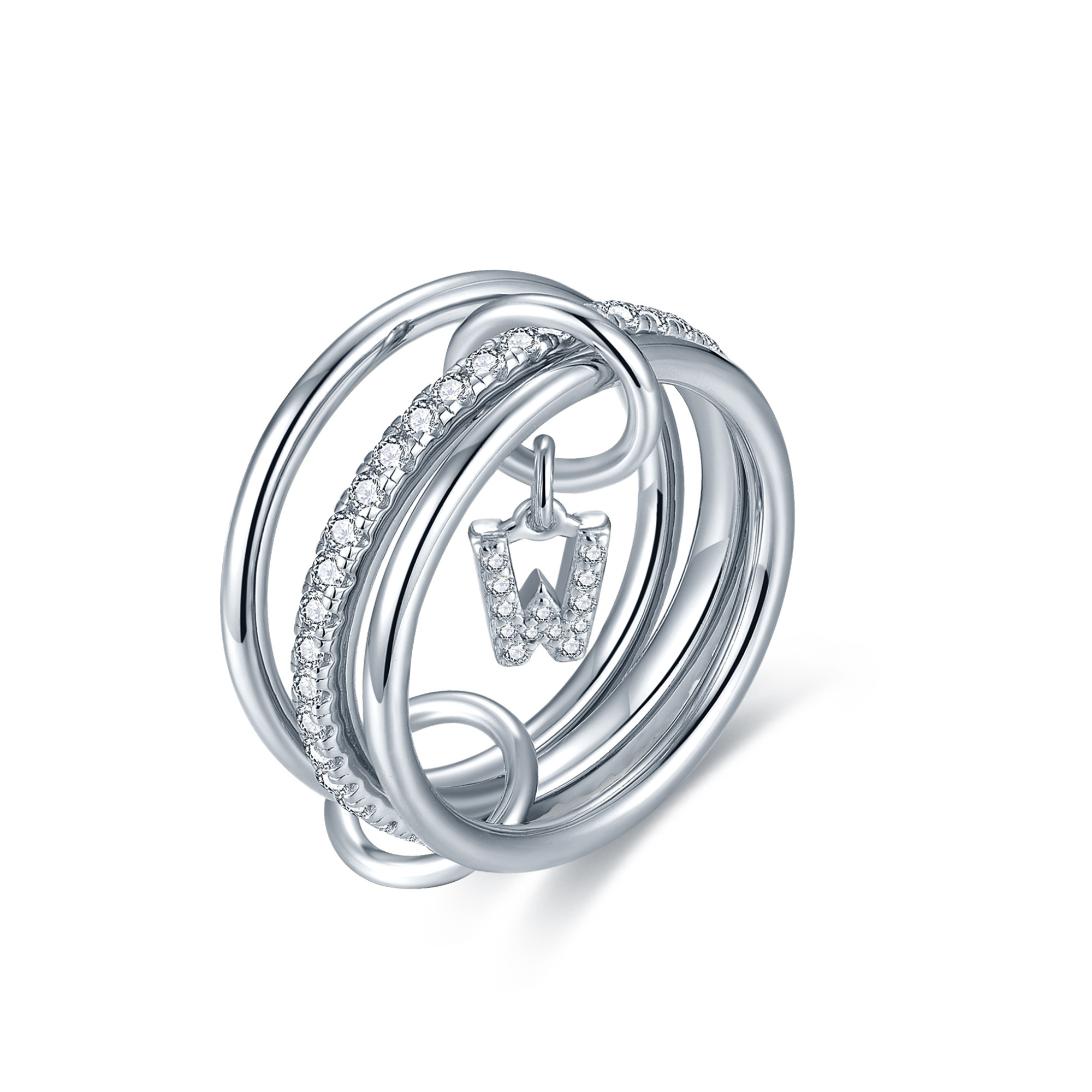 Aurelia Letter Ring - Silver
