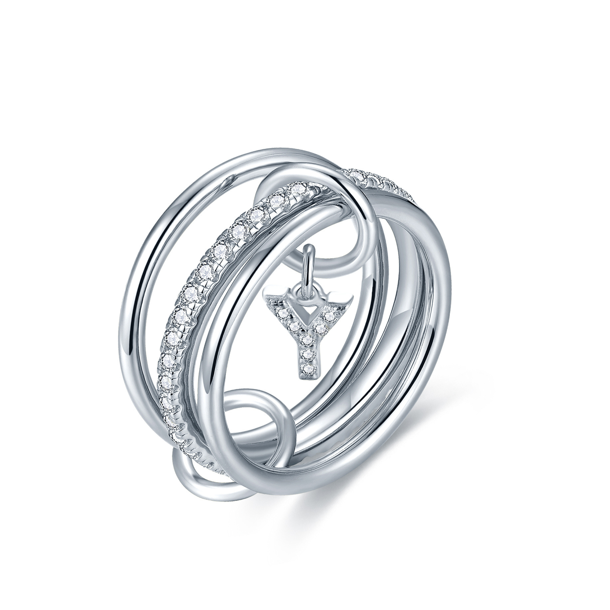 Aurelia Letter Ring - Silver