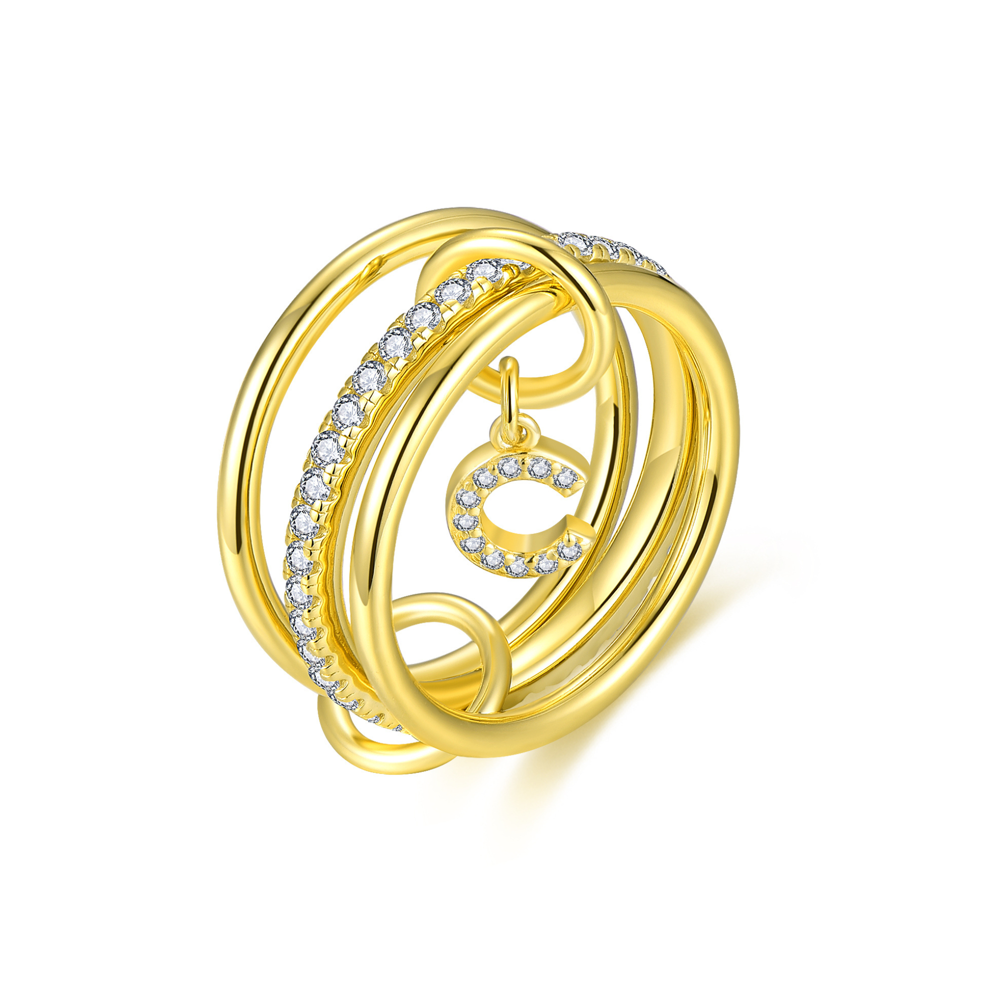 Aurelia Letter Ring - Gold