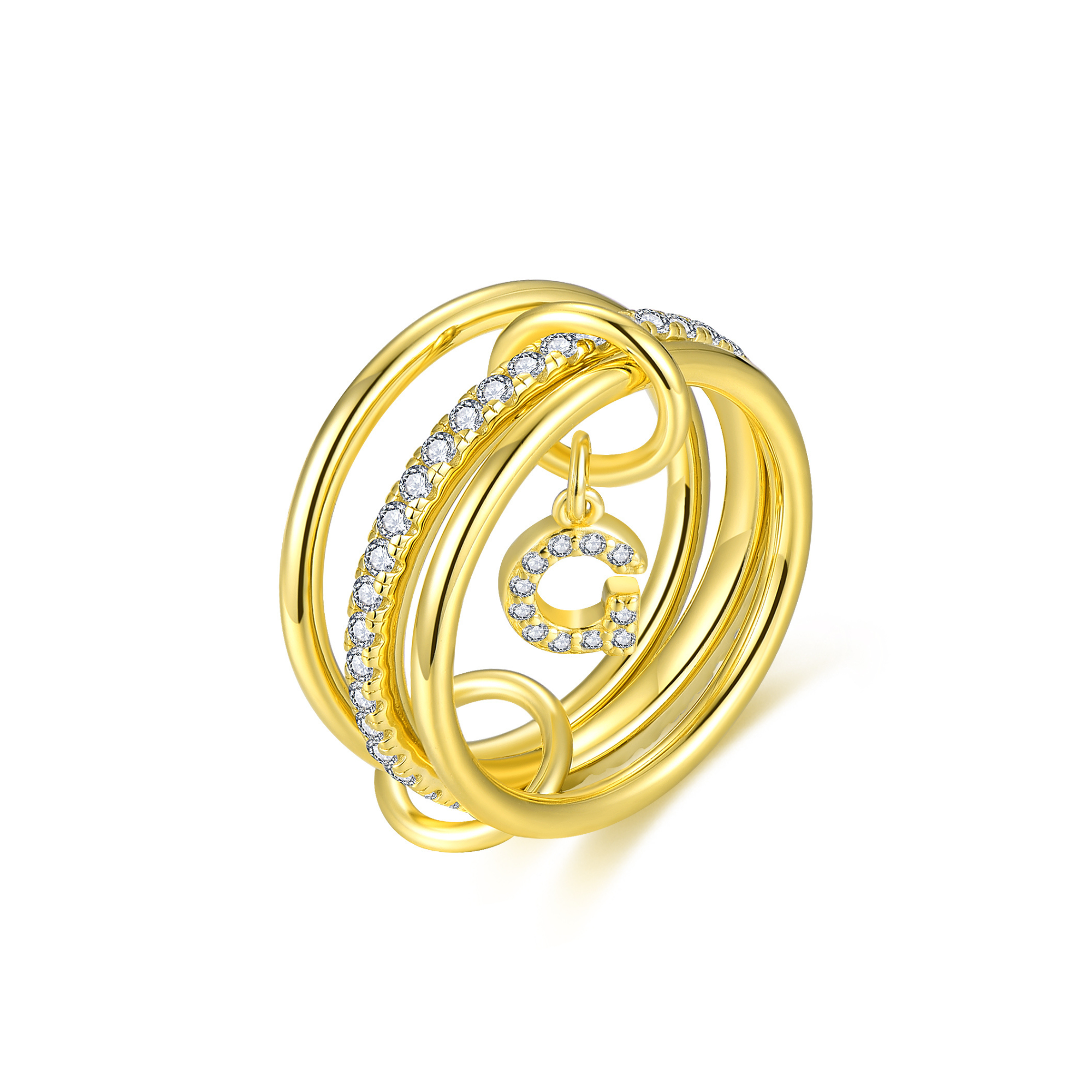 Aurelia Letter Ring - Gold