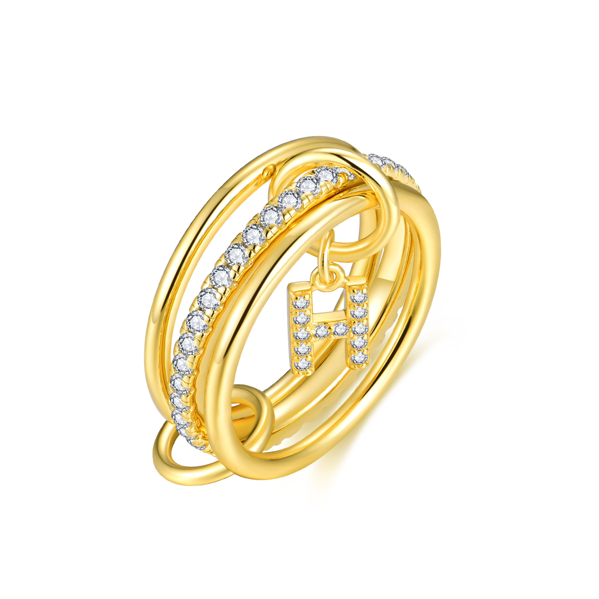 Aurelia Letter Ring - Gold