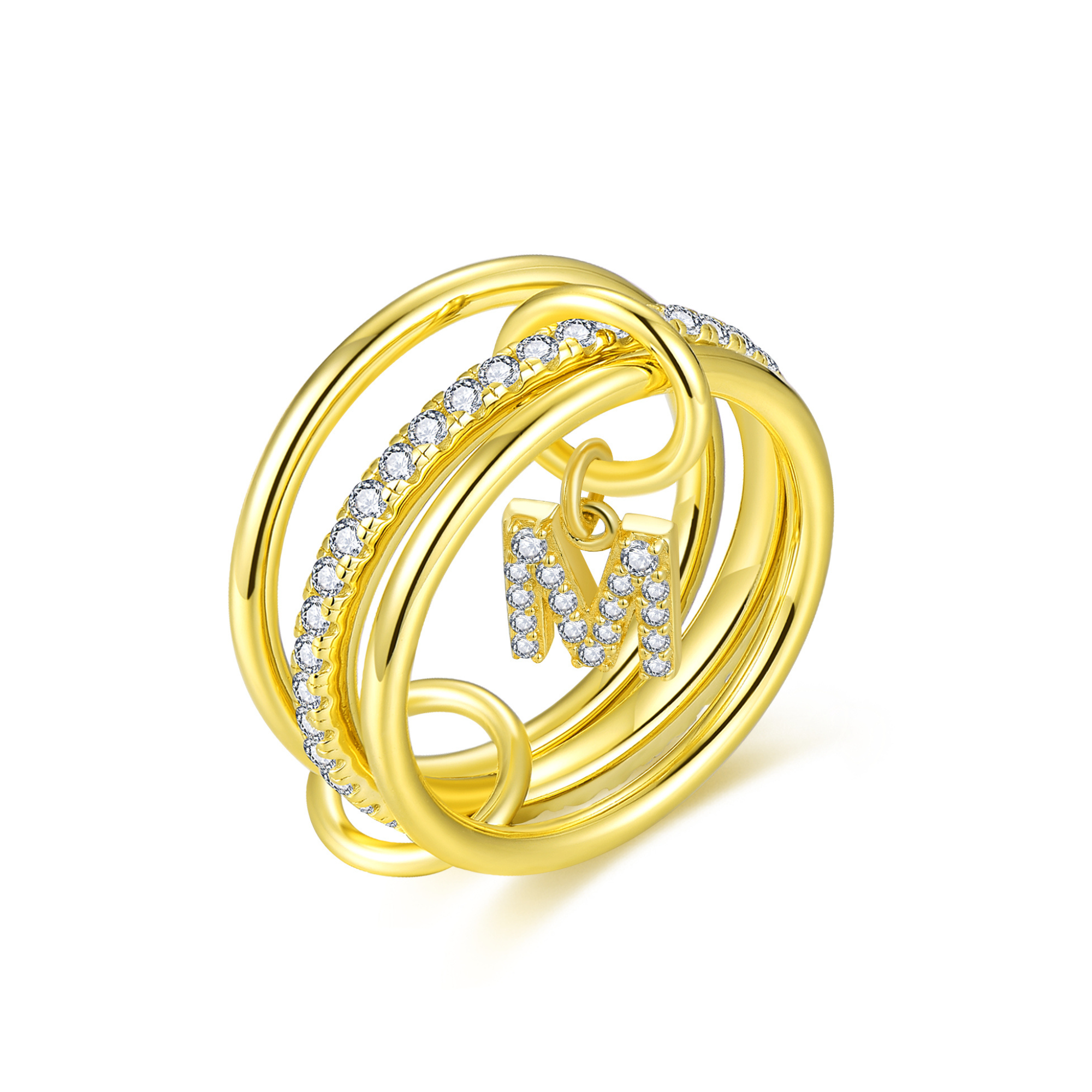 Aurelia Letter Ring - Gold