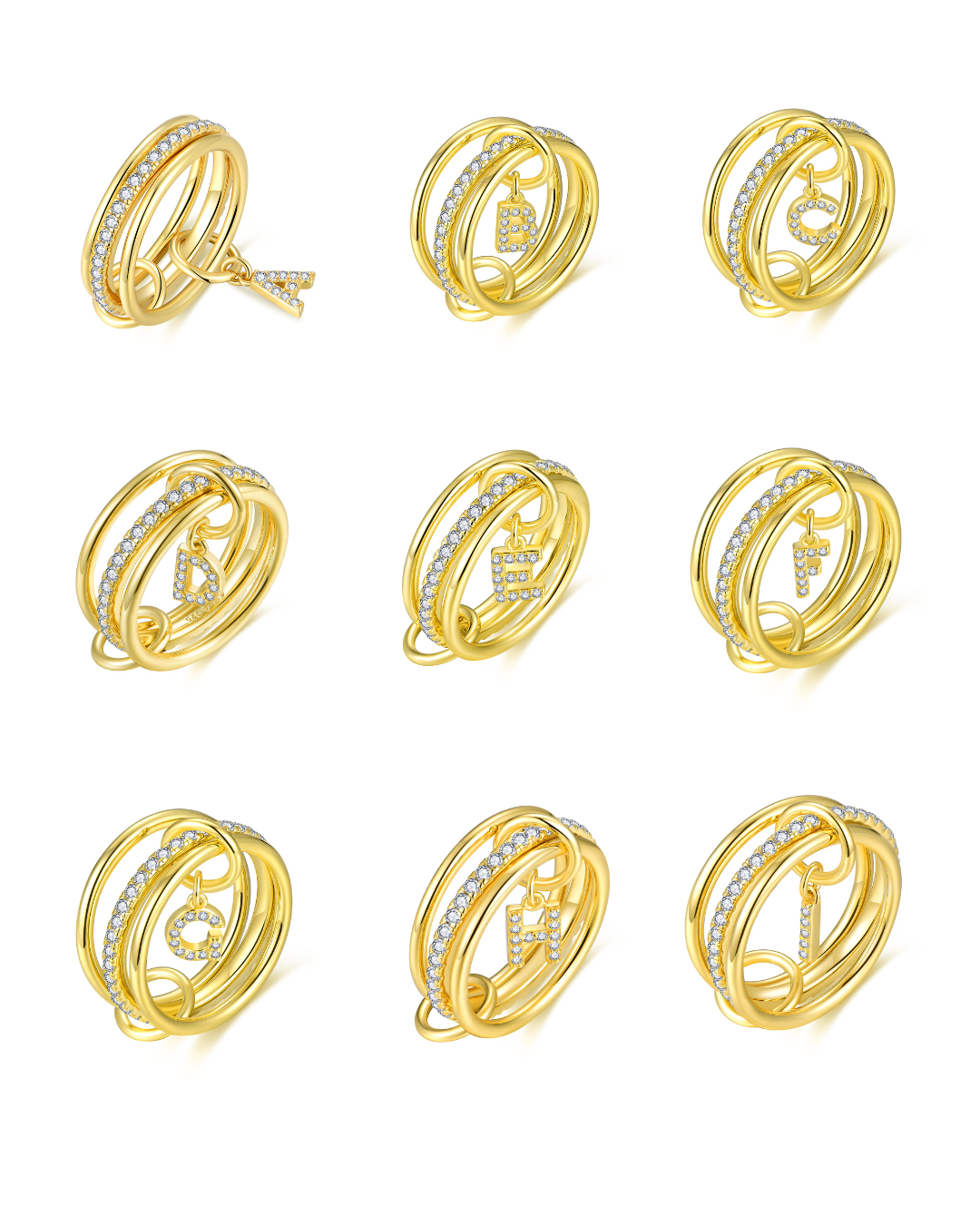 Aurelia Letter Ring - Gold (PRE-ORDER)
