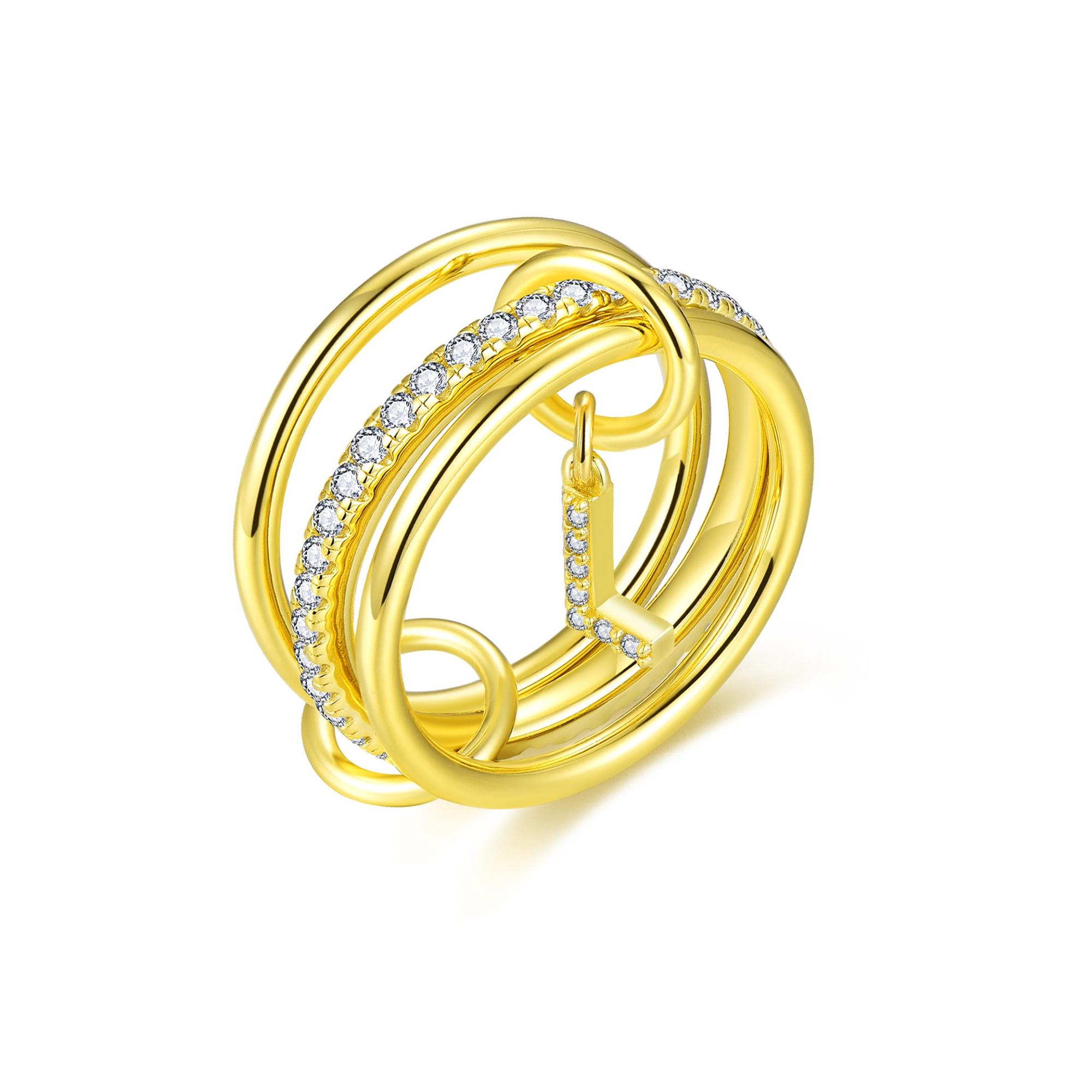 Aurelia Letter Ring - Gold