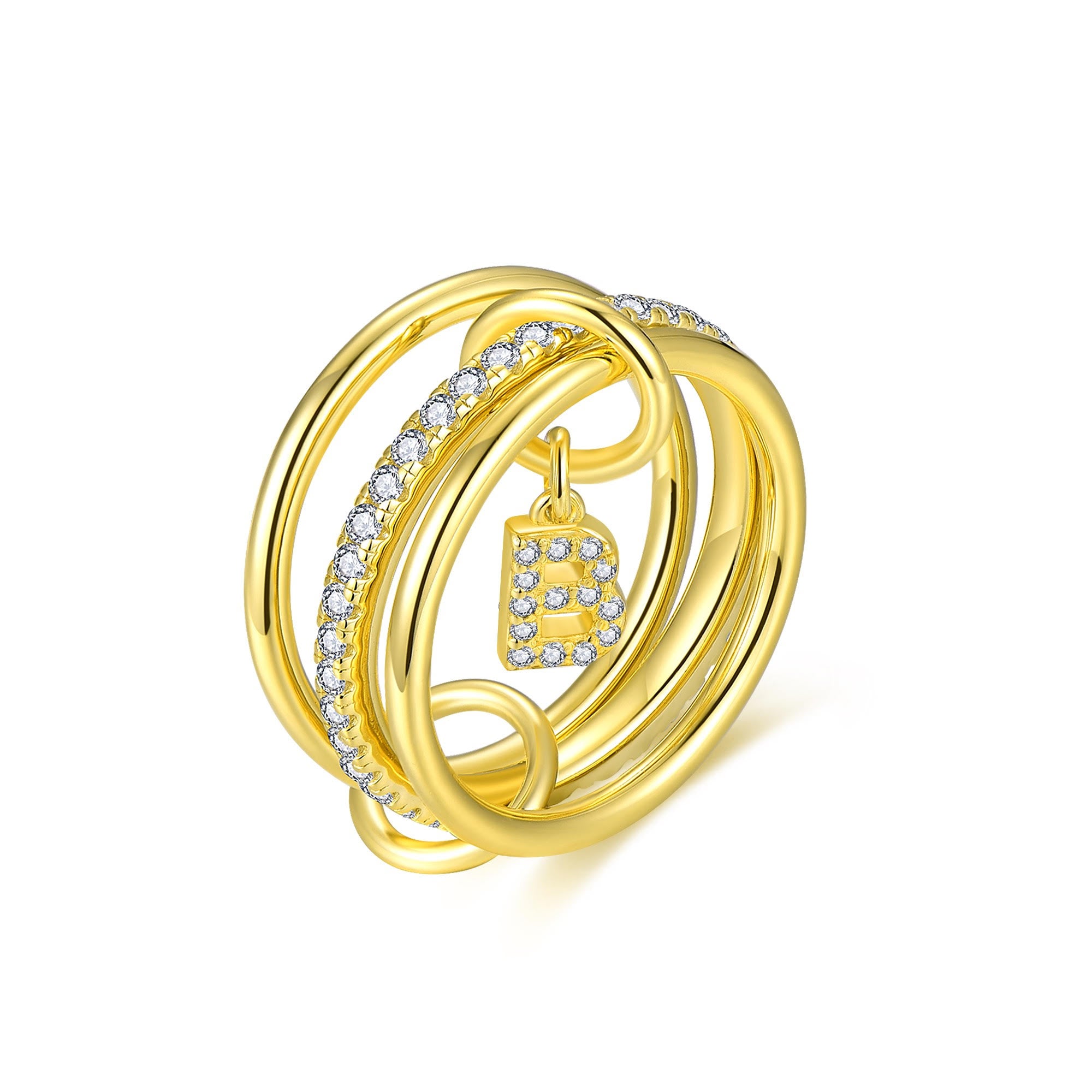Aurelia Letter Ring - Gold