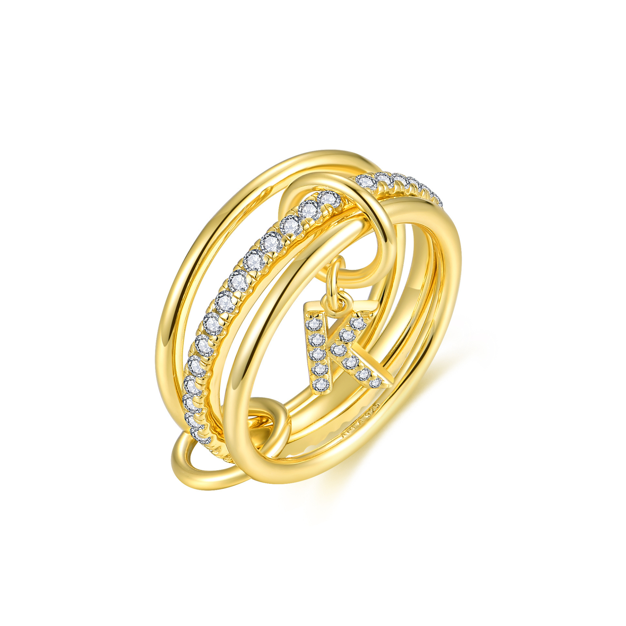 Aurelia Letter Ring - Gold