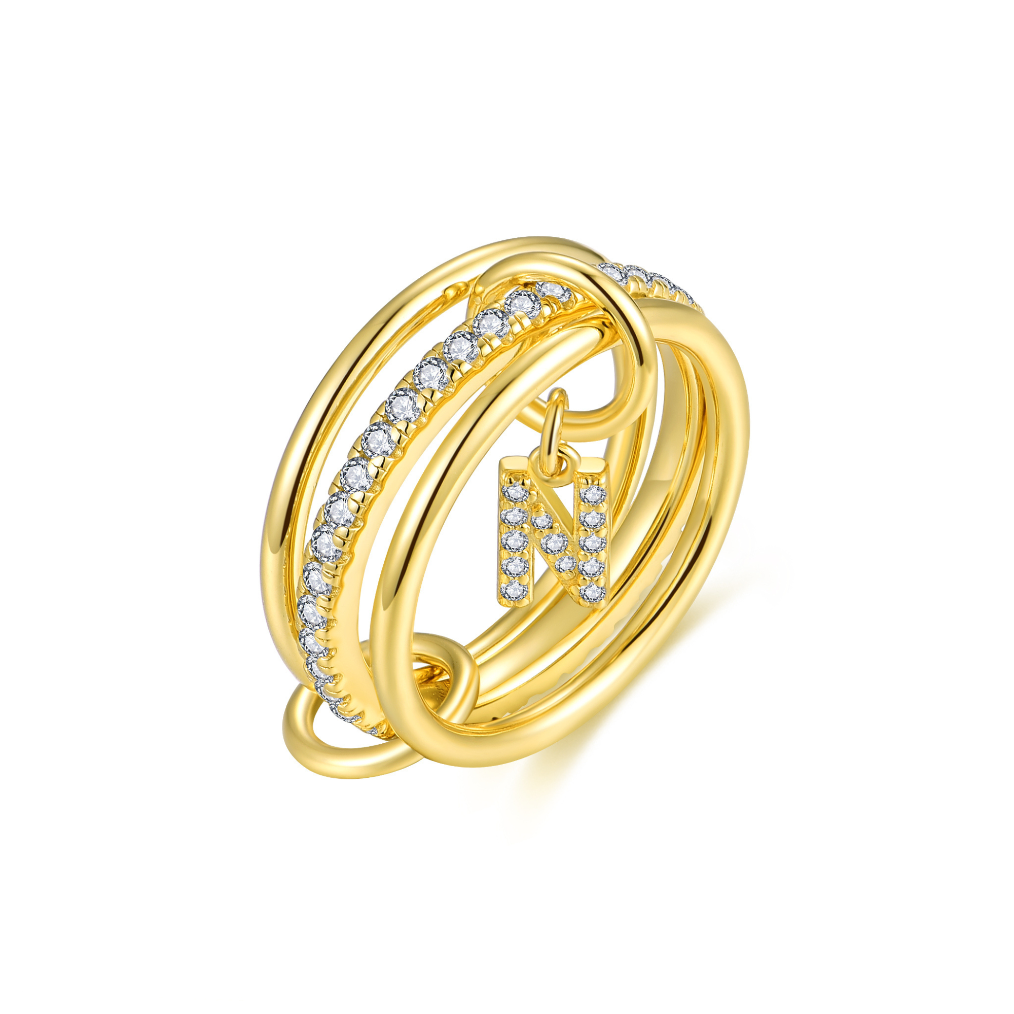 Aurelia Letter Ring - Gold