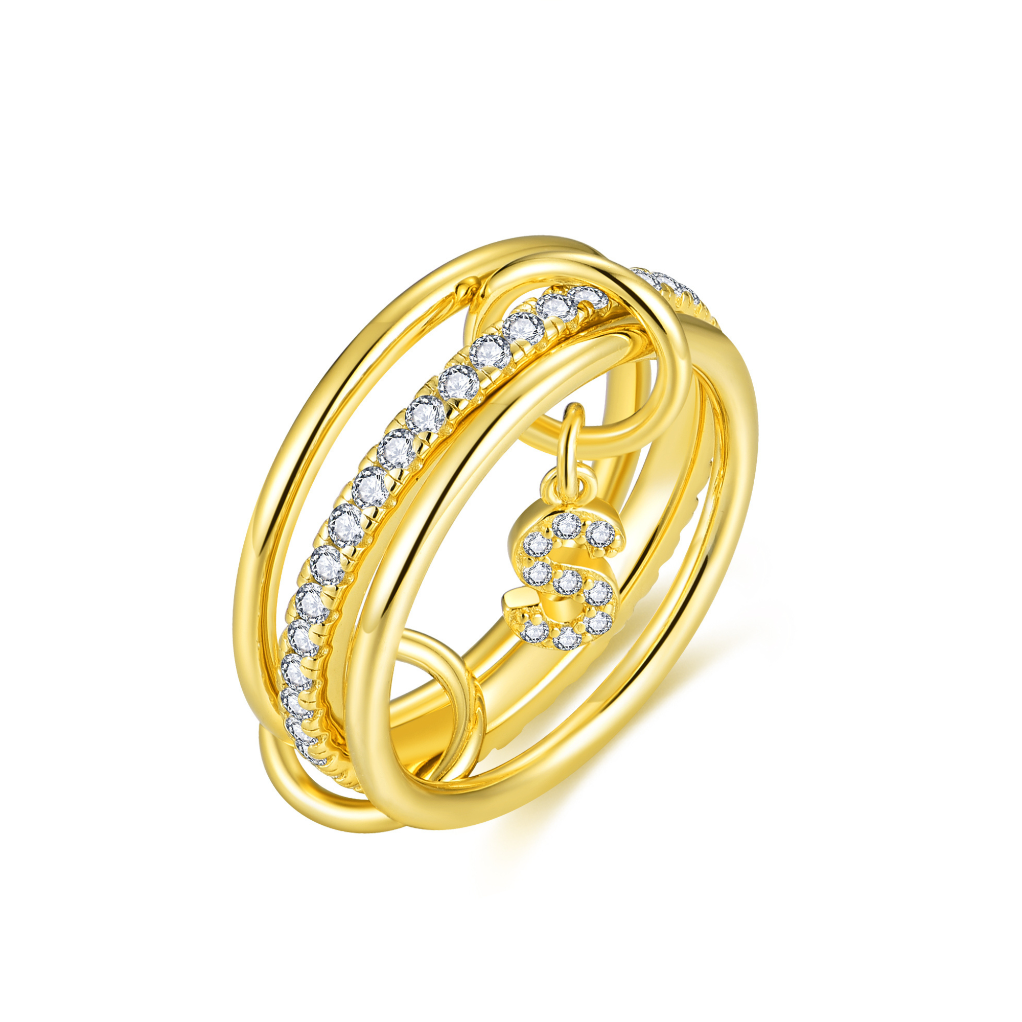 Aurelia Letter Ring - Gold