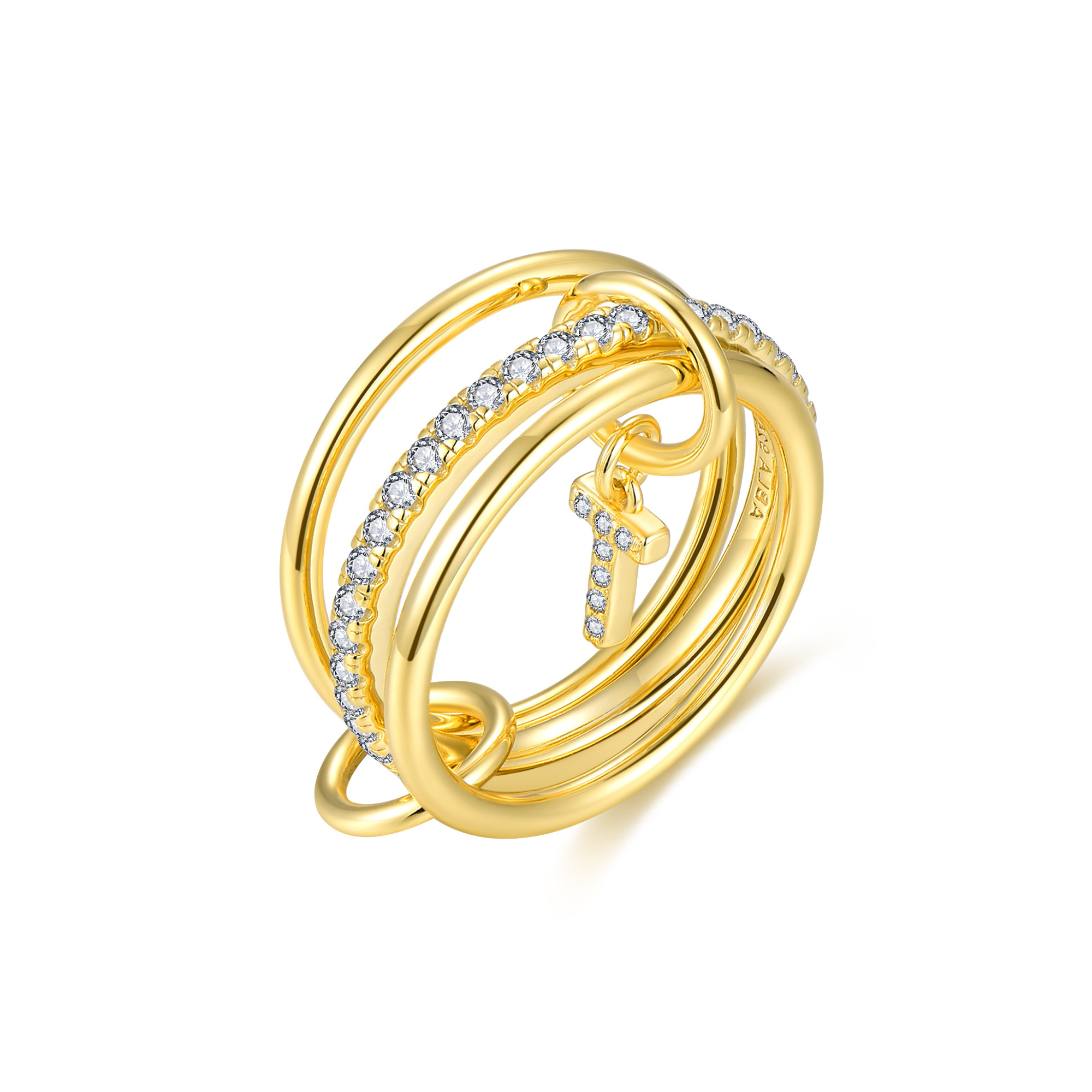 Aurelia Letter Ring - Gold