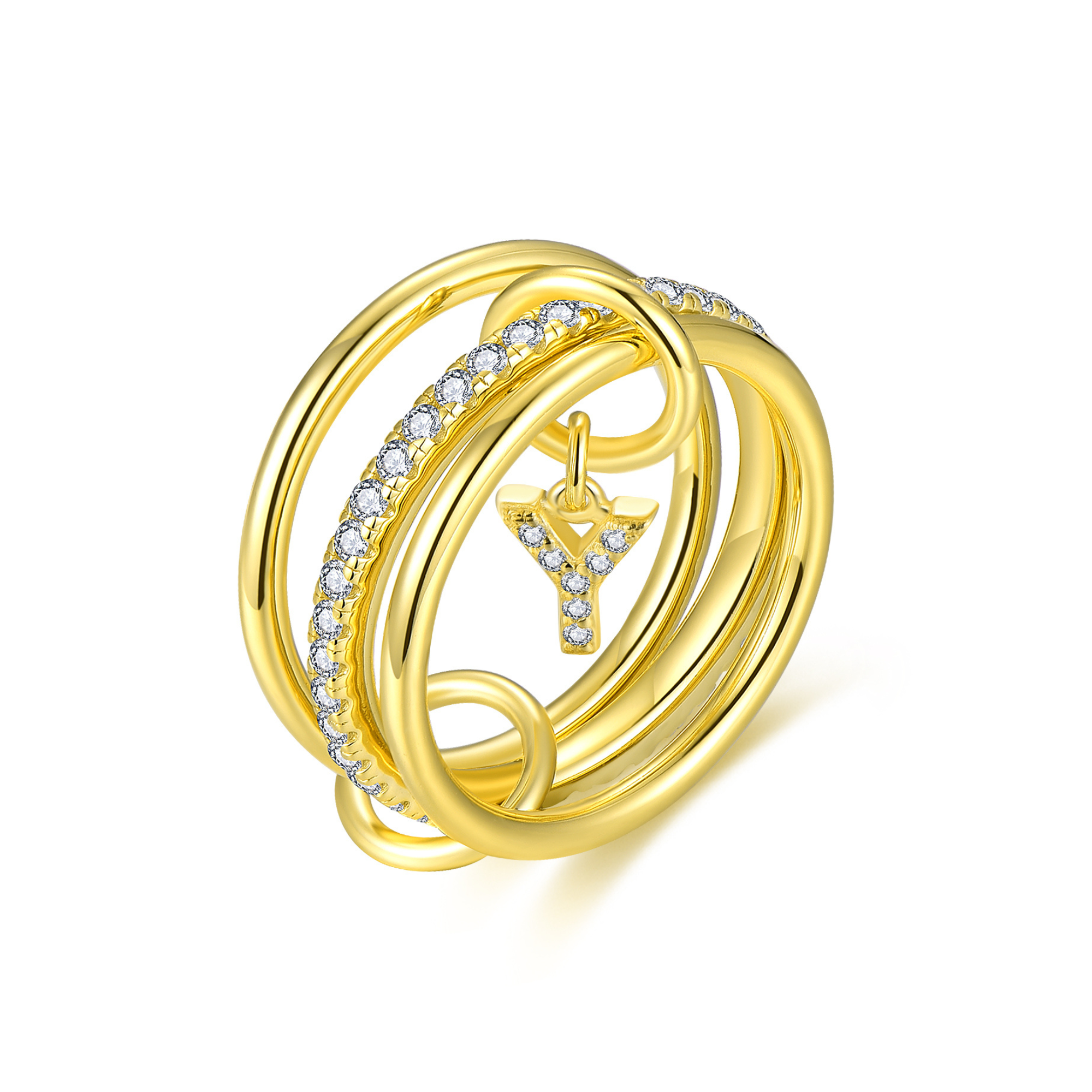 Aurelia Letter Ring - Gold