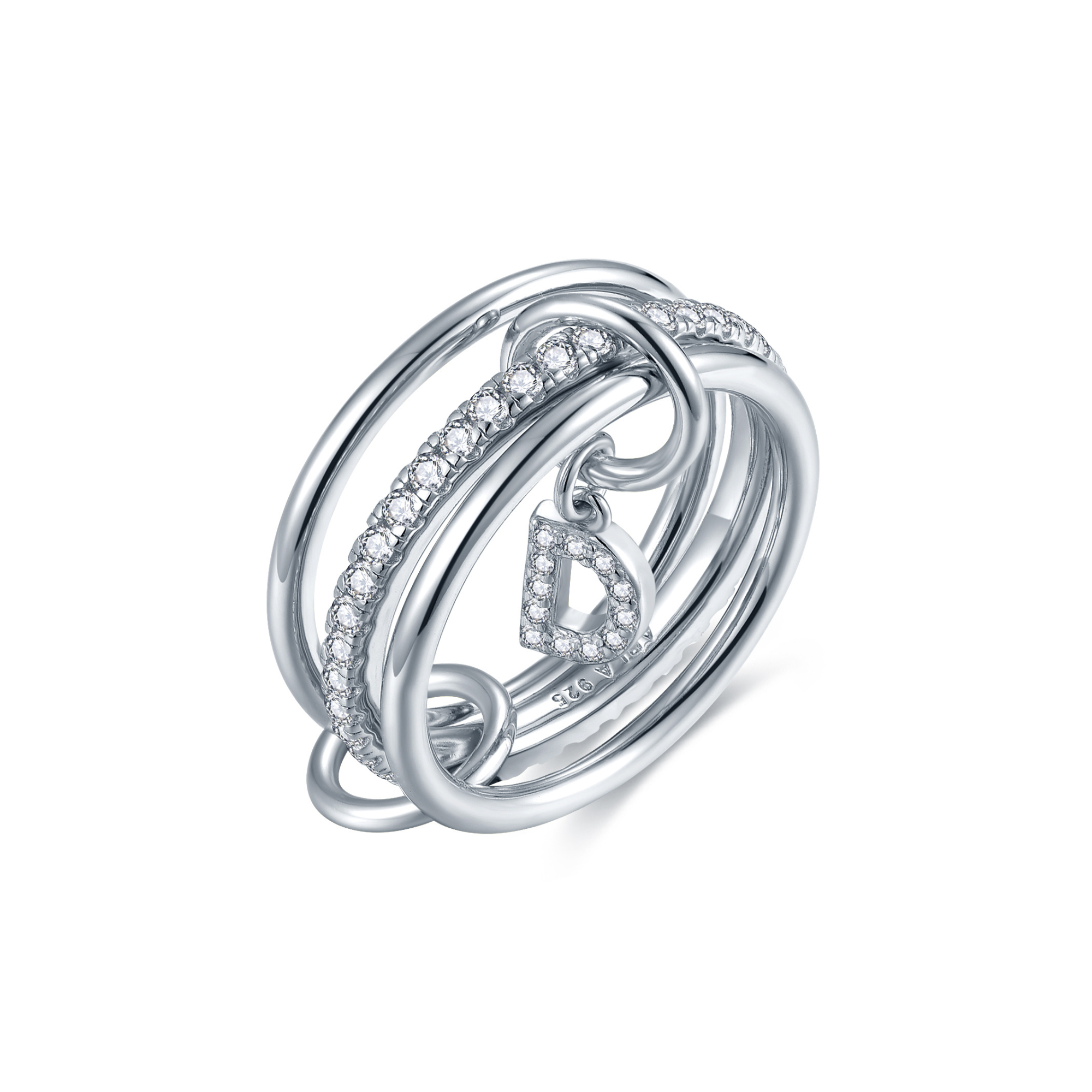 Aurelia Letter Ring - Silver