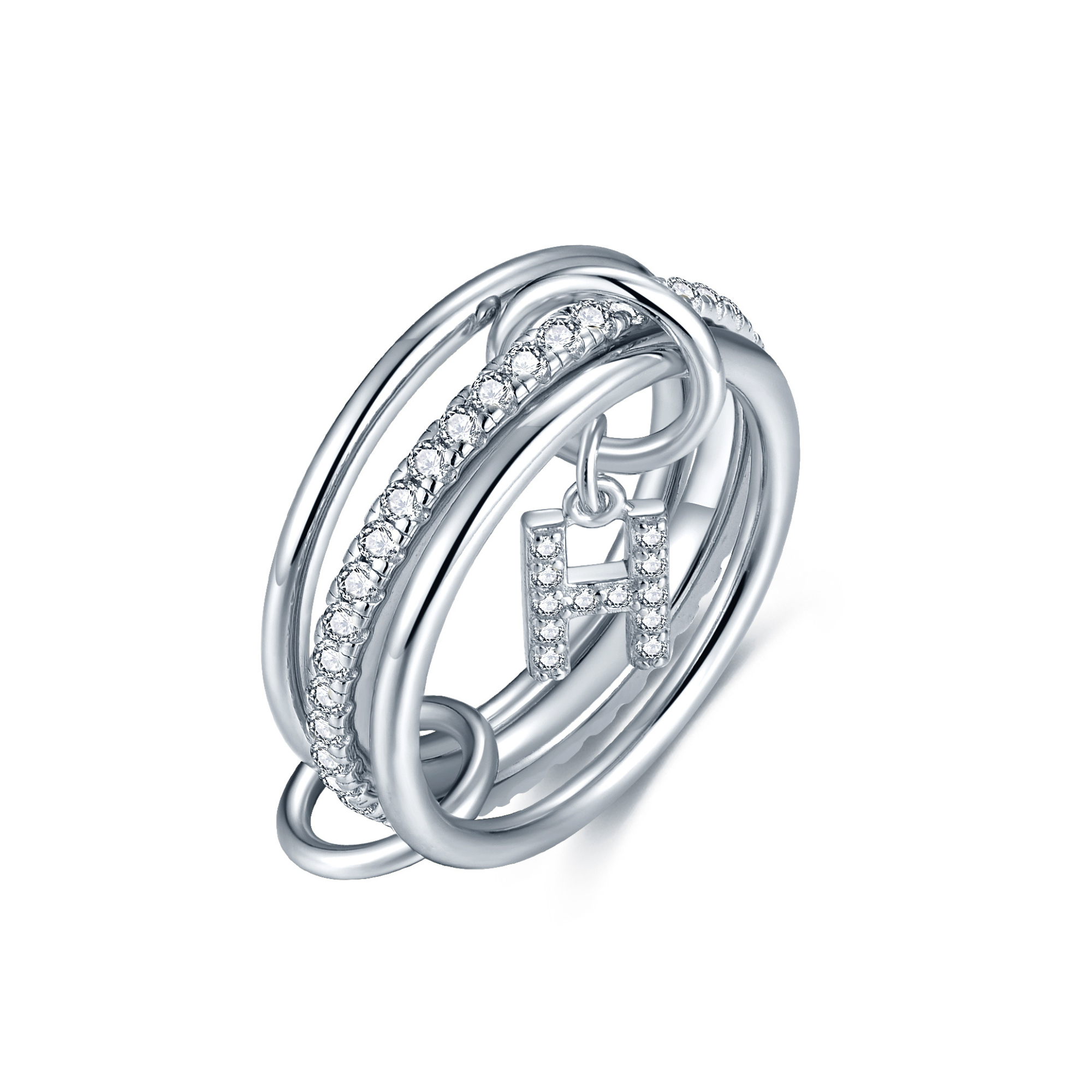 Aurelia Letter Ring - Silver
