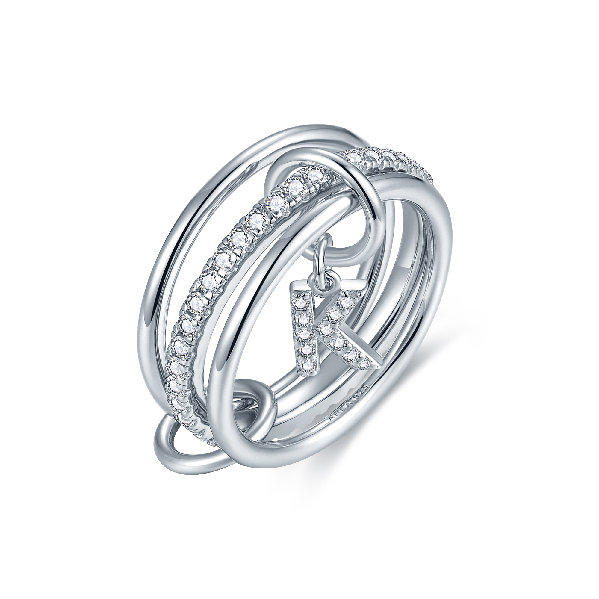 Aurelia Letter Ring - Silver