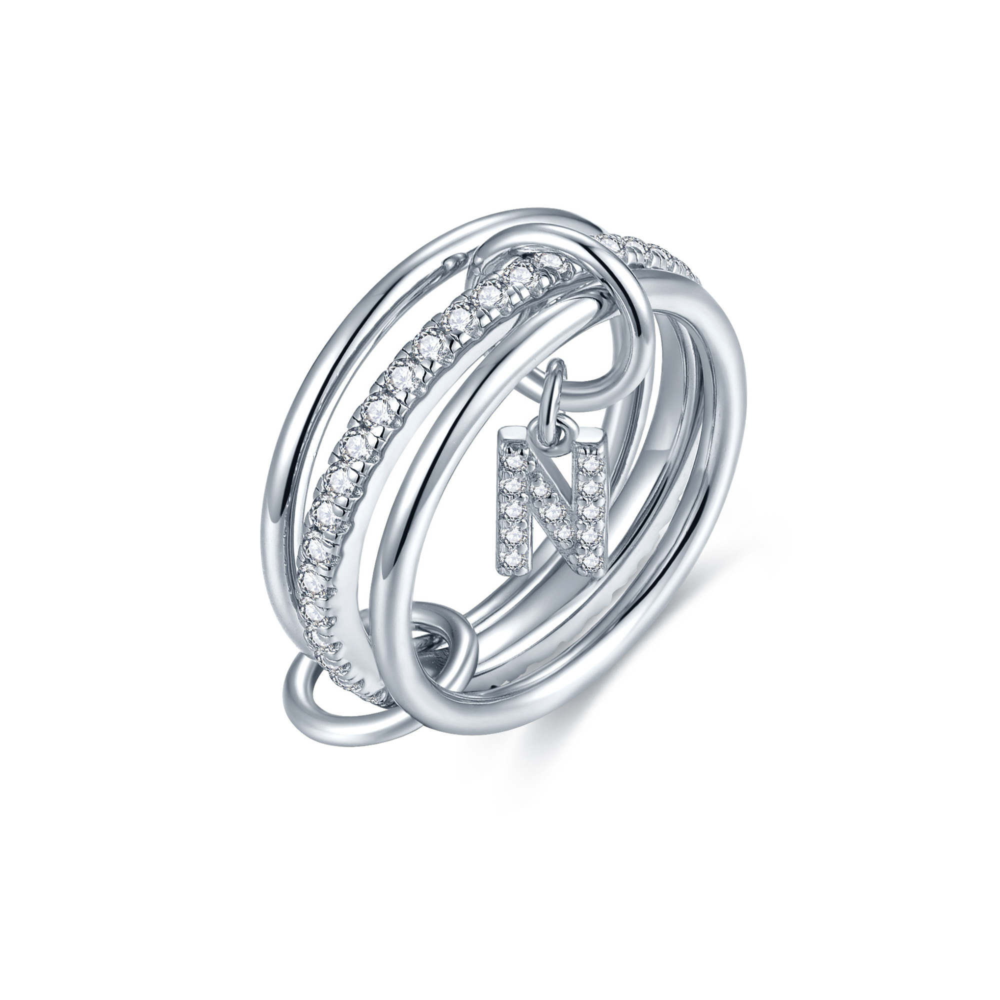 Aurelia Letter Ring - Silver