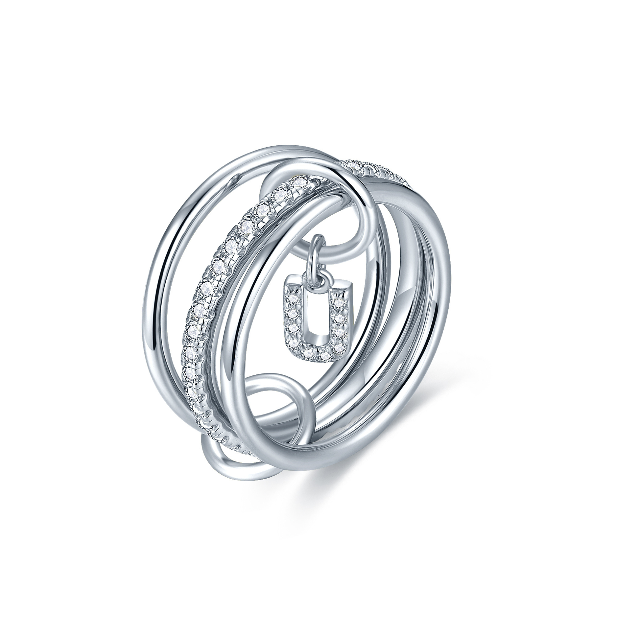 Aurelia Letter Ring - Silver