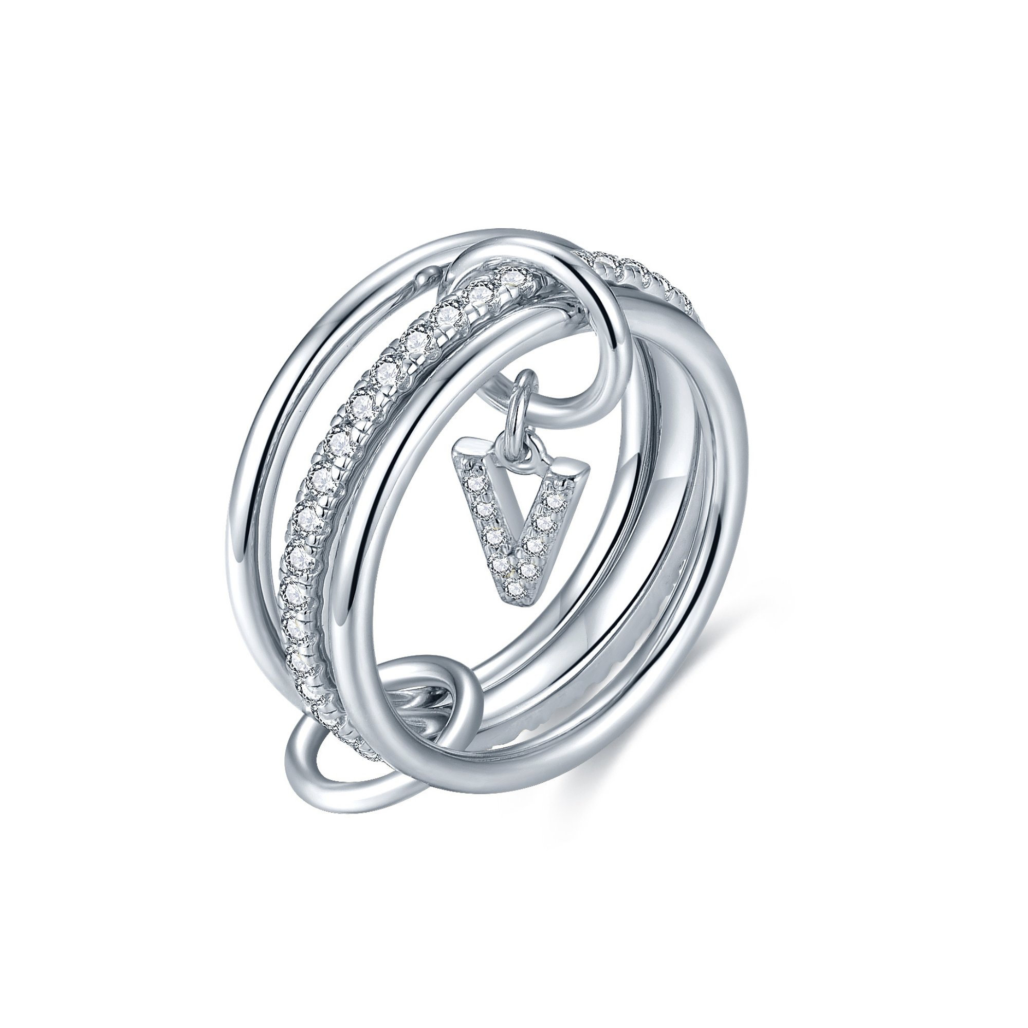 Aurelia Letter Ring - Silver