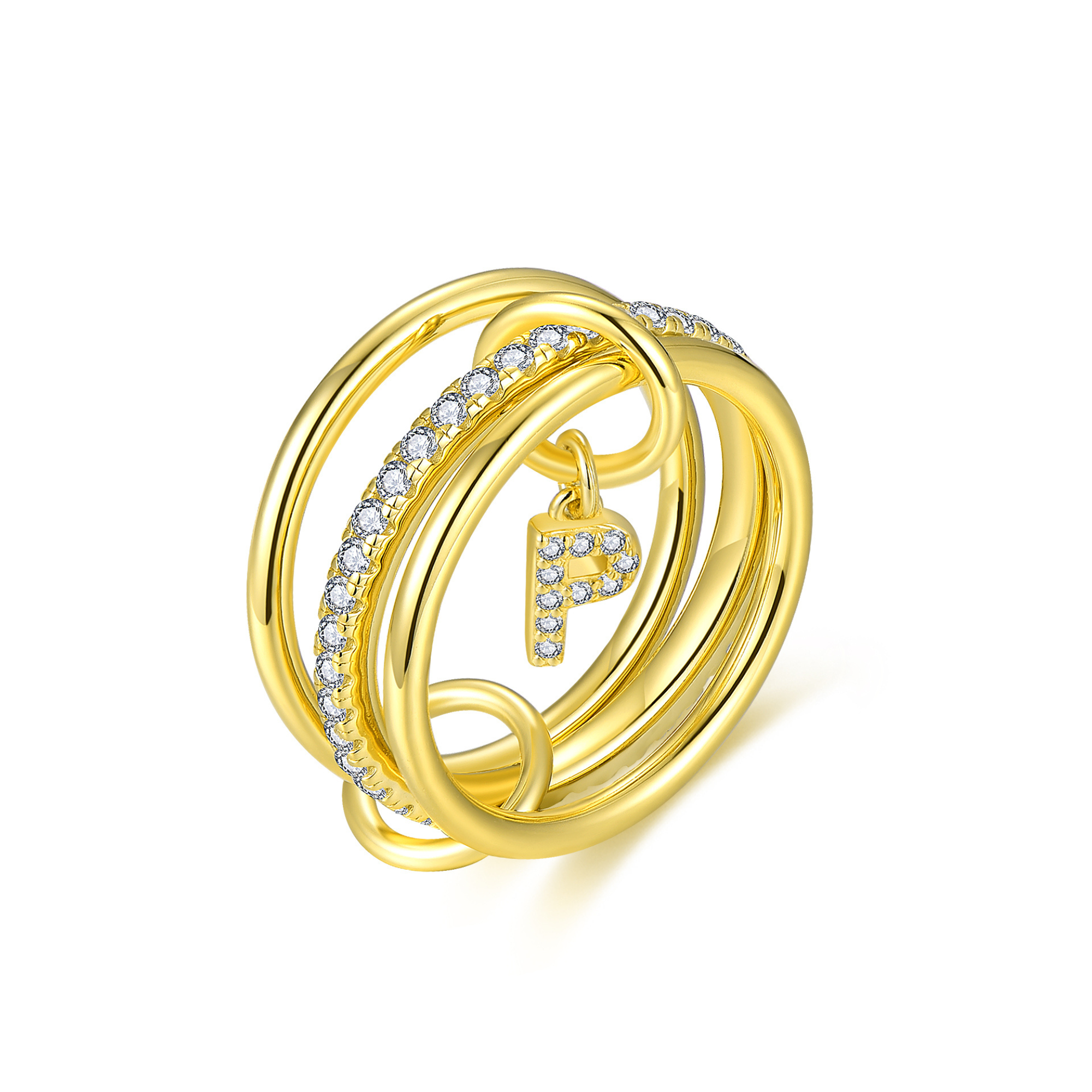 Aurelia Letter Ring - Gold