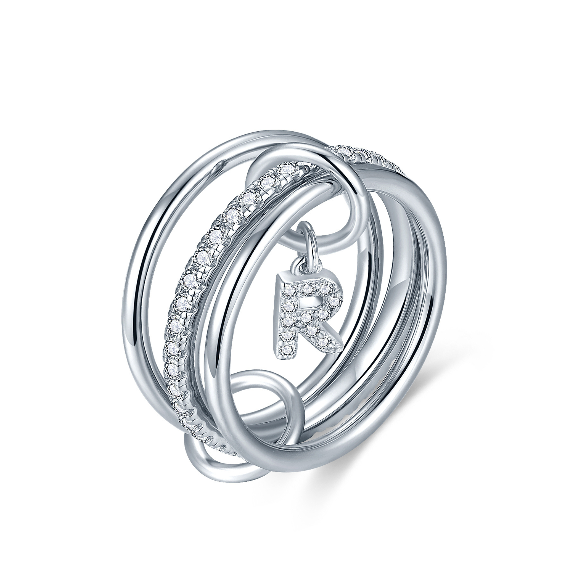 Aurelia Letter Ring - Silver