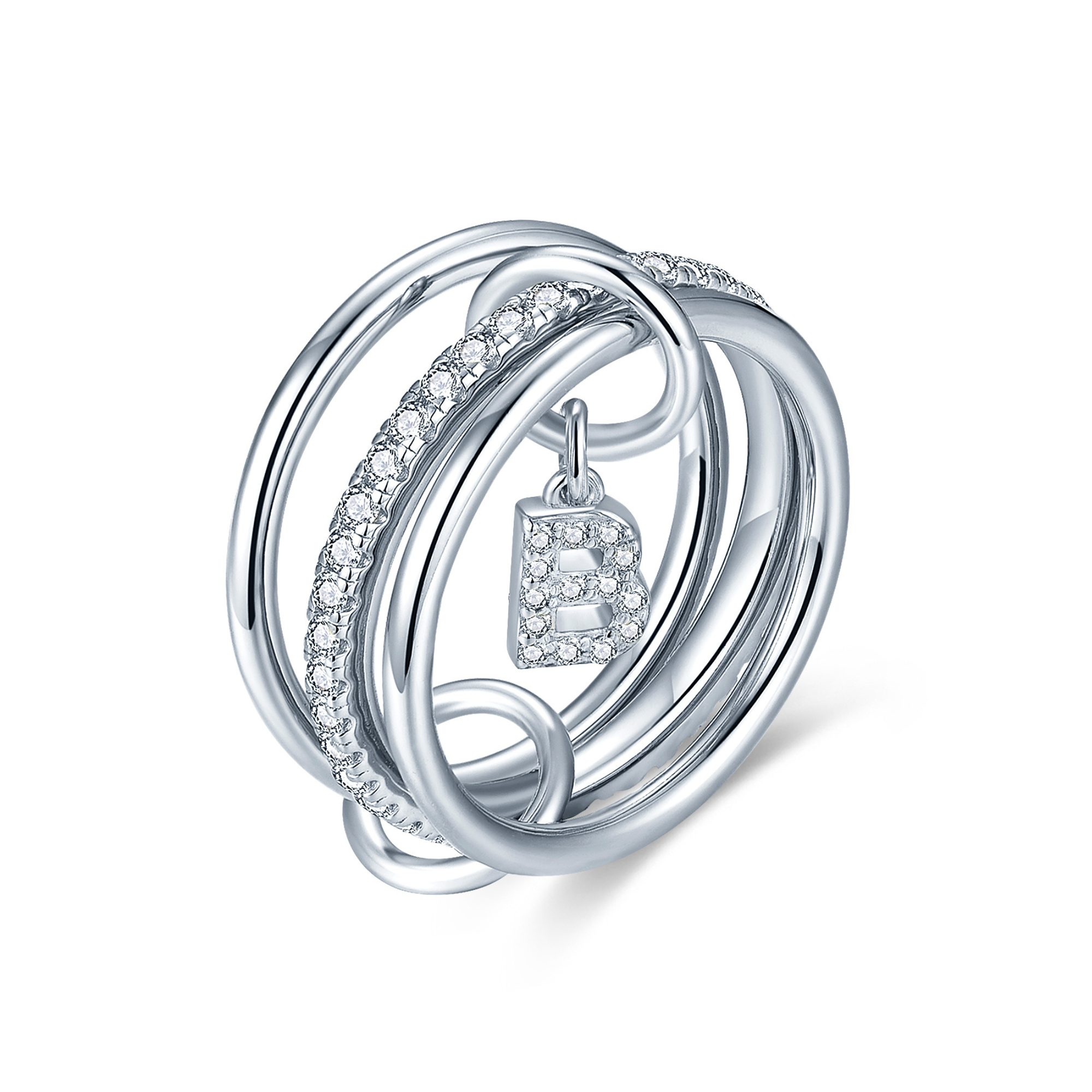 Aurelia Letter Ring - Silver