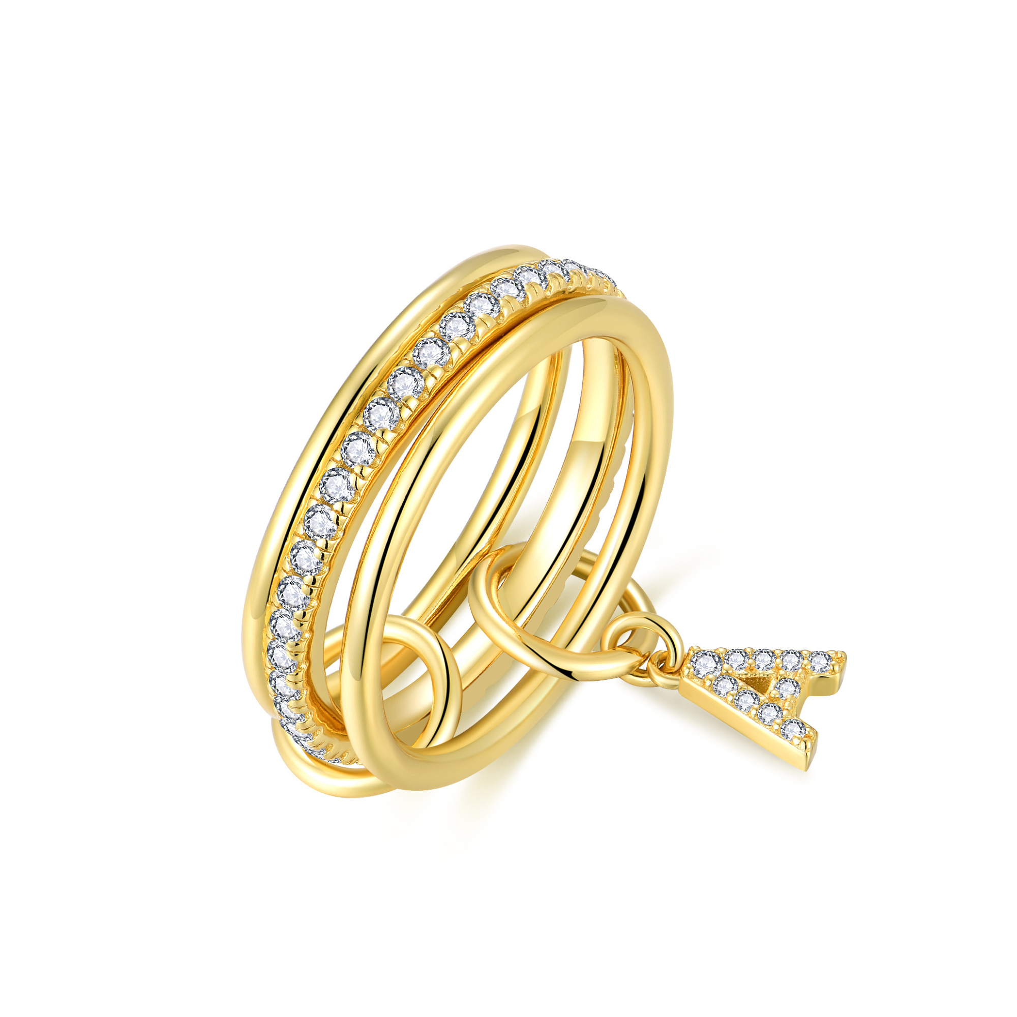 Aurelia Letter Ring - Gold