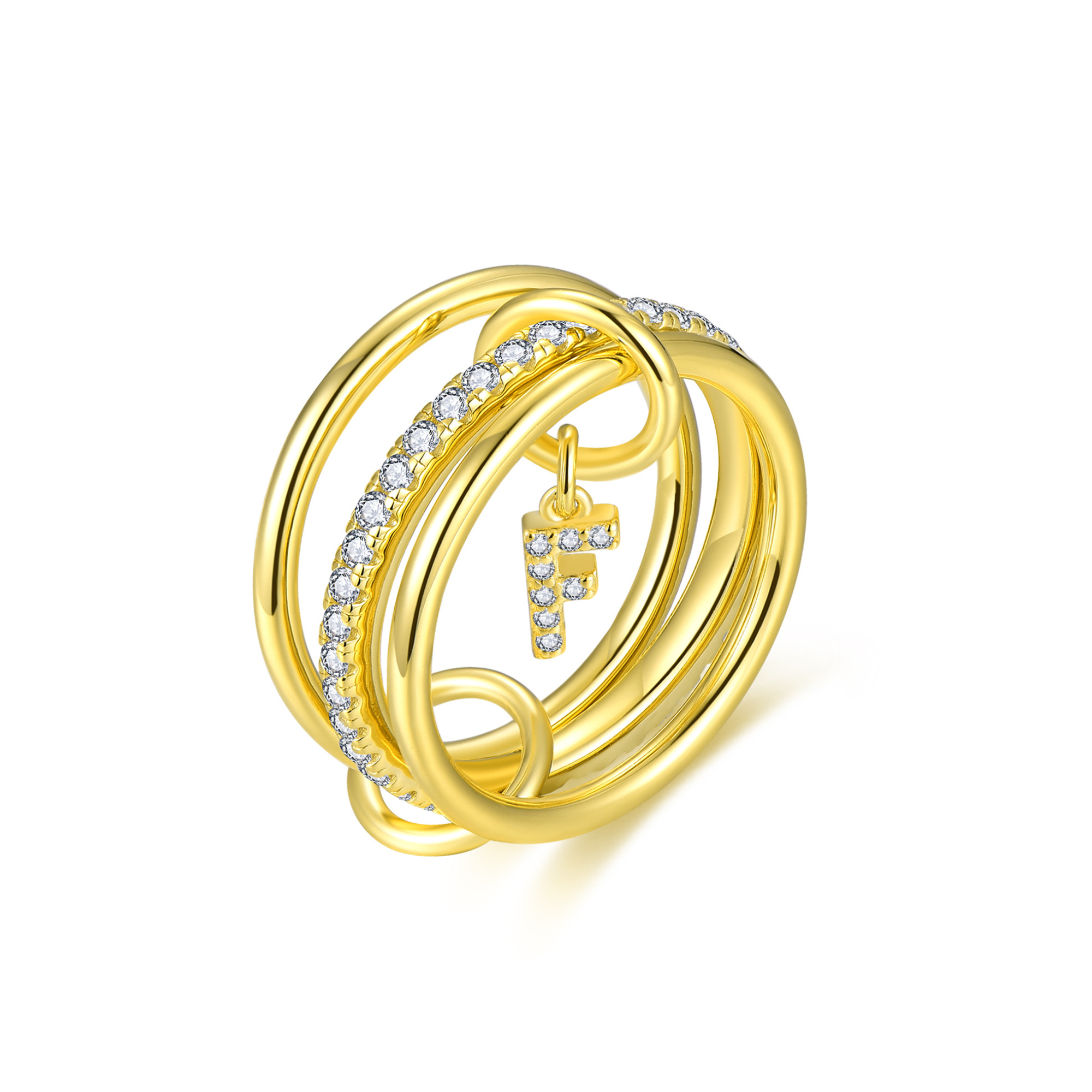 Aurelia Letter Ring - Gold